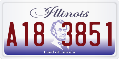 IL license plate A183851