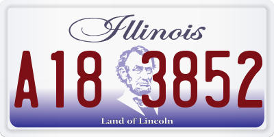 IL license plate A183852
