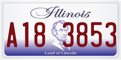 IL license plate A183853