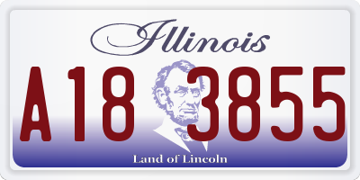 IL license plate A183855
