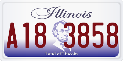 IL license plate A183858