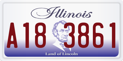 IL license plate A183861