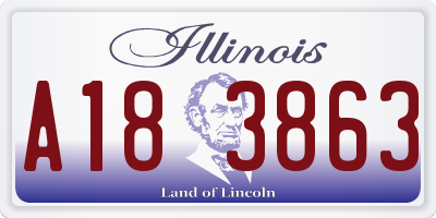 IL license plate A183863
