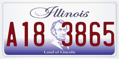 IL license plate A183865