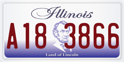 IL license plate A183866