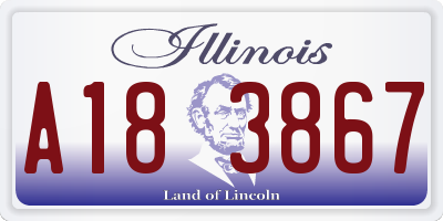 IL license plate A183867