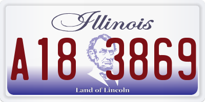 IL license plate A183869