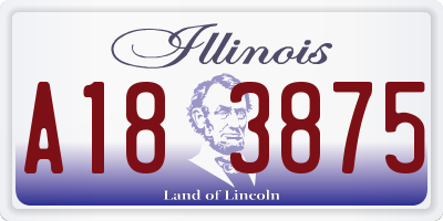 IL license plate A183875