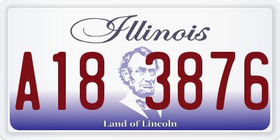 IL license plate A183876