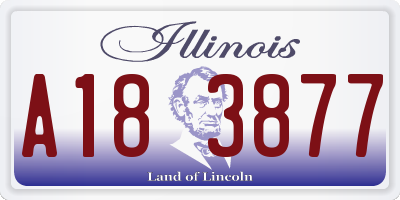 IL license plate A183877
