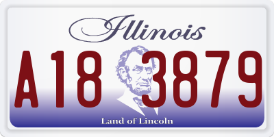 IL license plate A183879