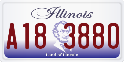IL license plate A183880