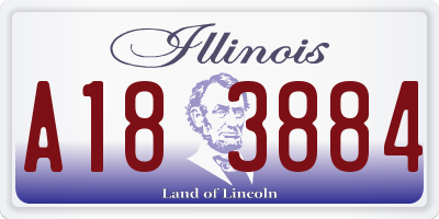 IL license plate A183884