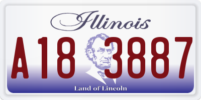 IL license plate A183887