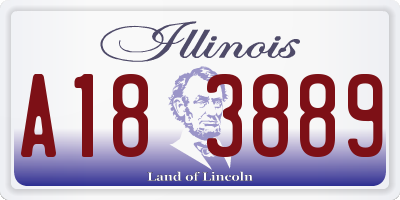 IL license plate A183889