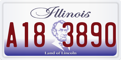 IL license plate A183890