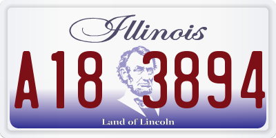 IL license plate A183894