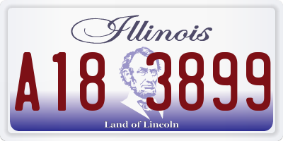 IL license plate A183899