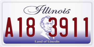 IL license plate A183911
