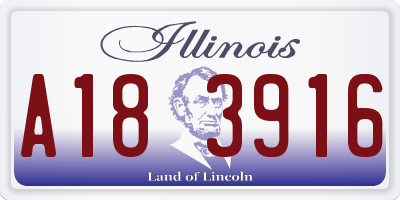 IL license plate A183916