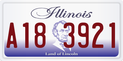 IL license plate A183921