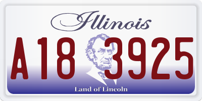 IL license plate A183925