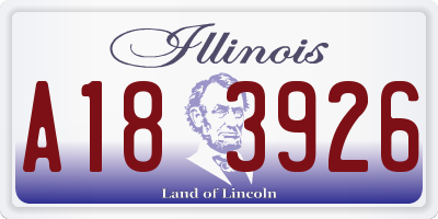 IL license plate A183926