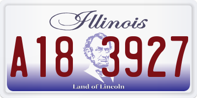IL license plate A183927