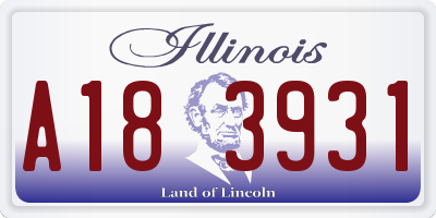 IL license plate A183931