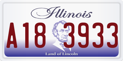 IL license plate A183933