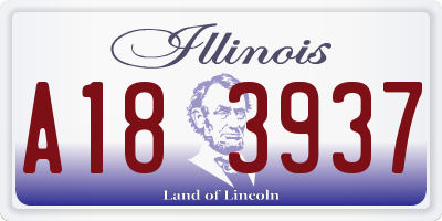 IL license plate A183937