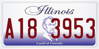 IL license plate A183953
