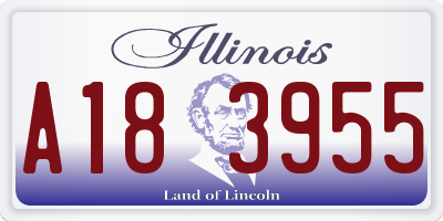 IL license plate A183955