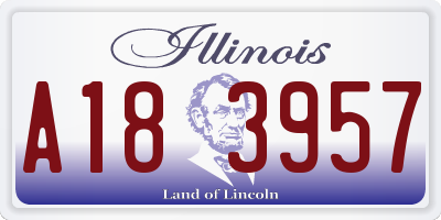 IL license plate A183957