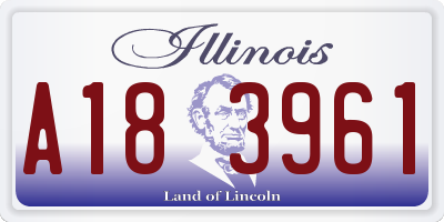 IL license plate A183961