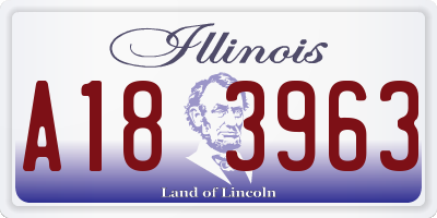 IL license plate A183963