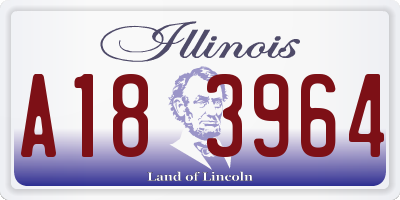 IL license plate A183964