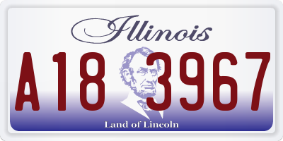 IL license plate A183967