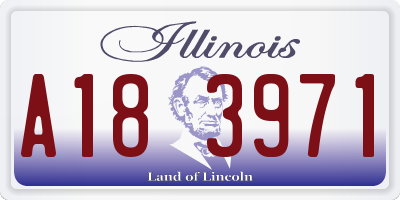 IL license plate A183971