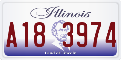 IL license plate A183974