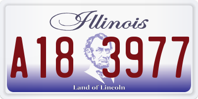 IL license plate A183977