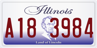 IL license plate A183984