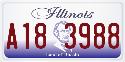 IL license plate A183988