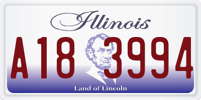 IL license plate A183994