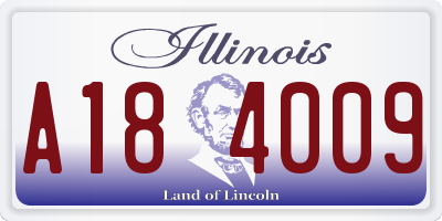 IL license plate A184009