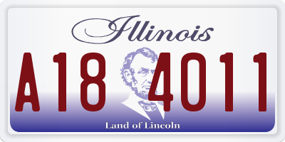 IL license plate A184011