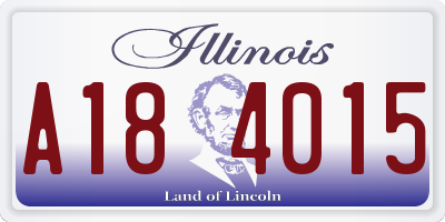 IL license plate A184015