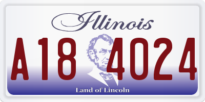 IL license plate A184024
