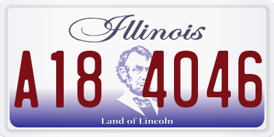 IL license plate A184046