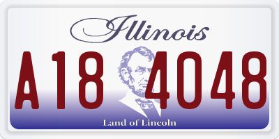 IL license plate A184048